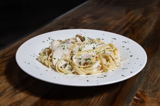 Chicken Fettuccine Alfredo.
